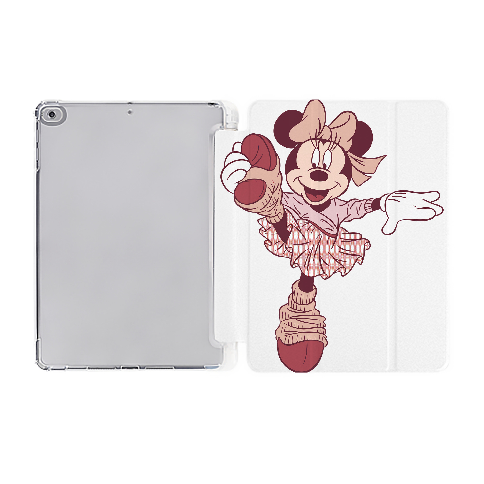 （画像用） ミッキーマウス Mickey Mouse IPad ケース ペン収納付き 三つ折りスタンド PUレザー×シリコン 対応機種9.5/10.5/10.9インチ
